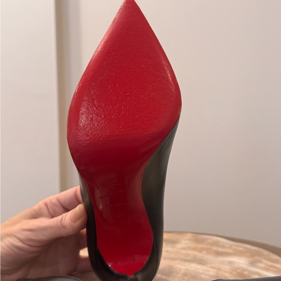 Christian Louboutin Alta Iowa 120 Black Calf Leather Pumps Size 37 - Picture 5 of 16